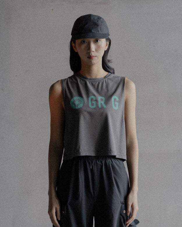 HALFTONE TRAINING CROPPED TANK