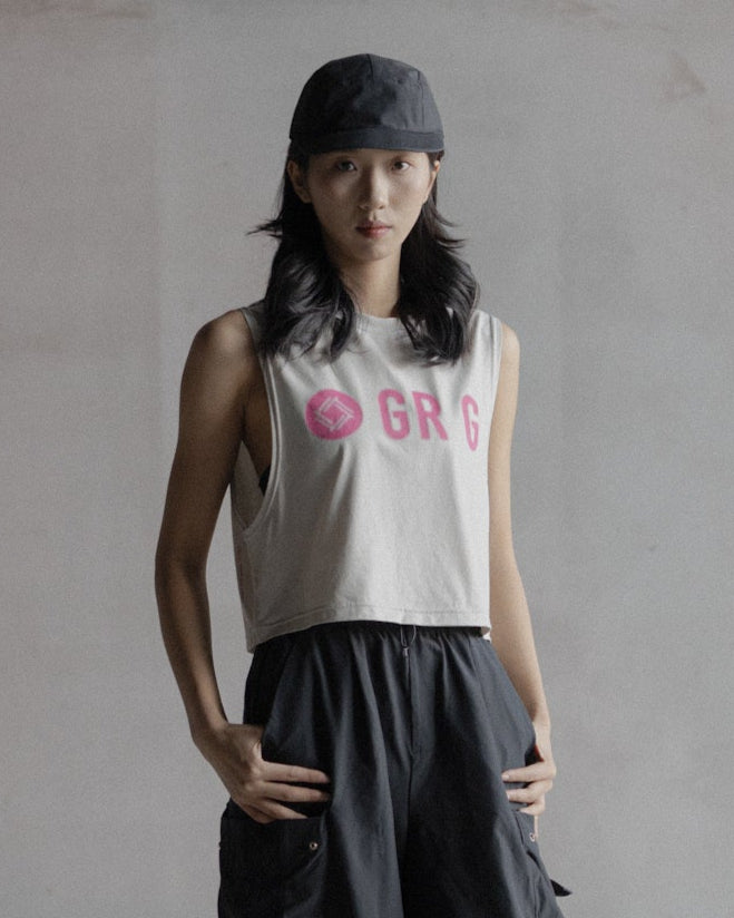 HALFTONE TRAINING CROPPED TANK