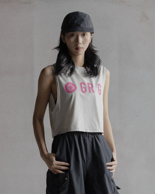 HALFTONE TRAINING CROPPED TANK